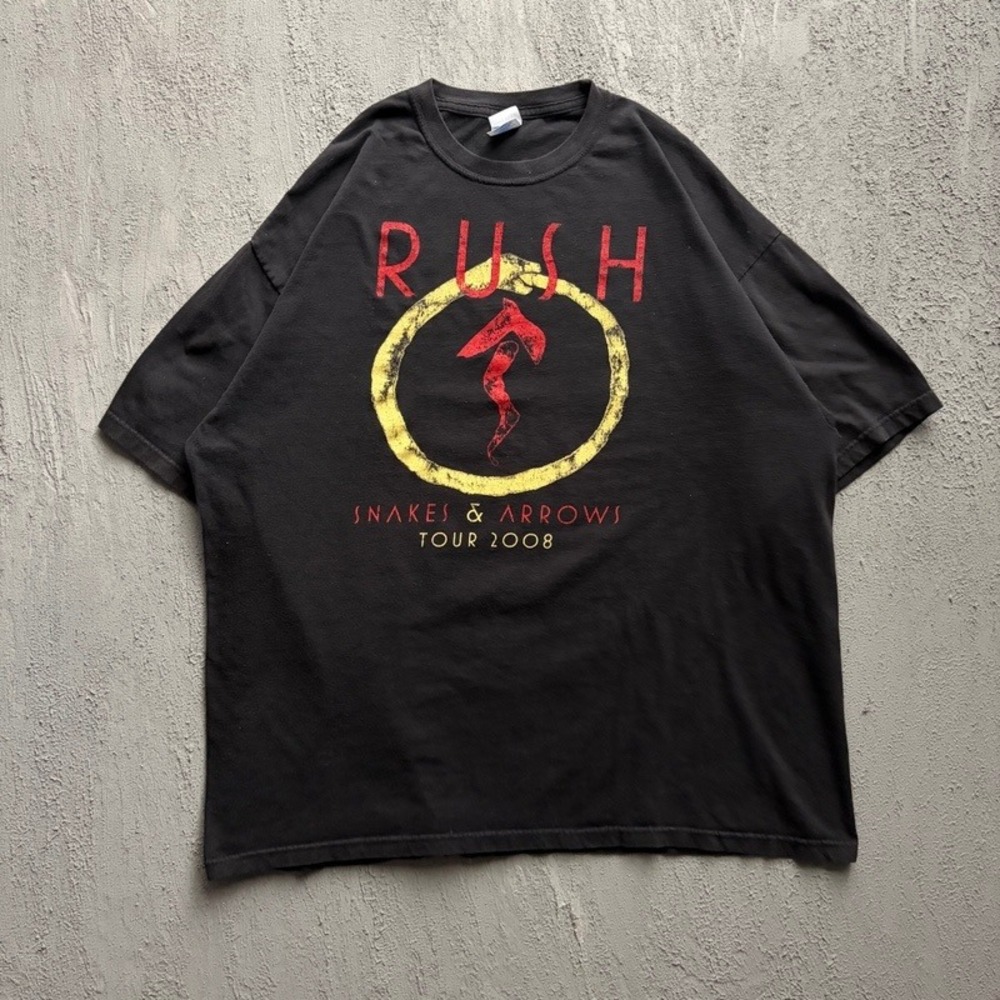 Vintage Rush Shirt XXL Black 2008 Snakes & Arrows Tour Concert